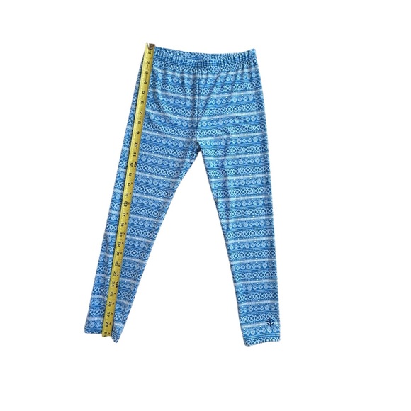 Coolibar Girls Wave Swim Tights Blue Geometric Print size Youth Medium Excellent - Picture 4 of 9
